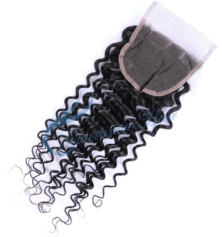Deep wave stles lace closure with baby hair from 8inch to 22inch factory price human Guaranteehair 4*4 lace closure human hair