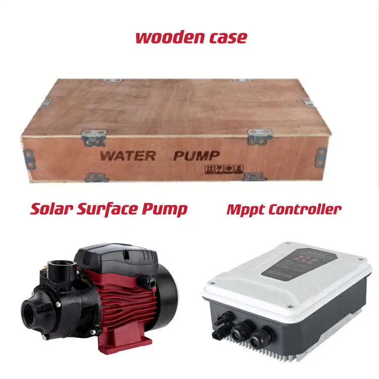 High Pressure Booster Ac/Dc Hybrid Solar Power Surface Water Pump Complete For River Irrigation Agricultural