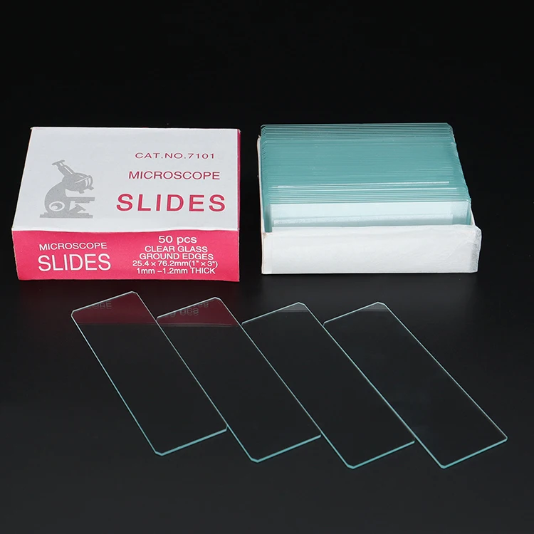 Best selling 7101 7105 microscope slide human pathology plain or single frosted end microscope slides with ground edges