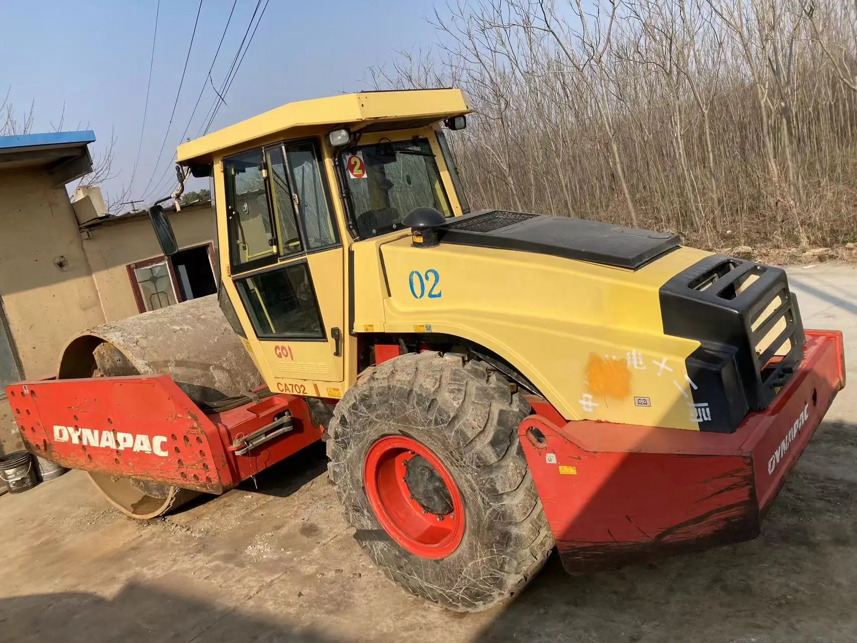 Used road roller Dynapac CA702 High Quality with Double Drum Roller in Good Condition 7 Ton Road Rollers