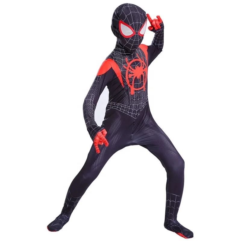 Classic Super Hero  Bodysuit Spandex Halloween  Kids Spider Man Cartoon Character Movie  Anime  TV Cosplay Costumes Jumpsuit