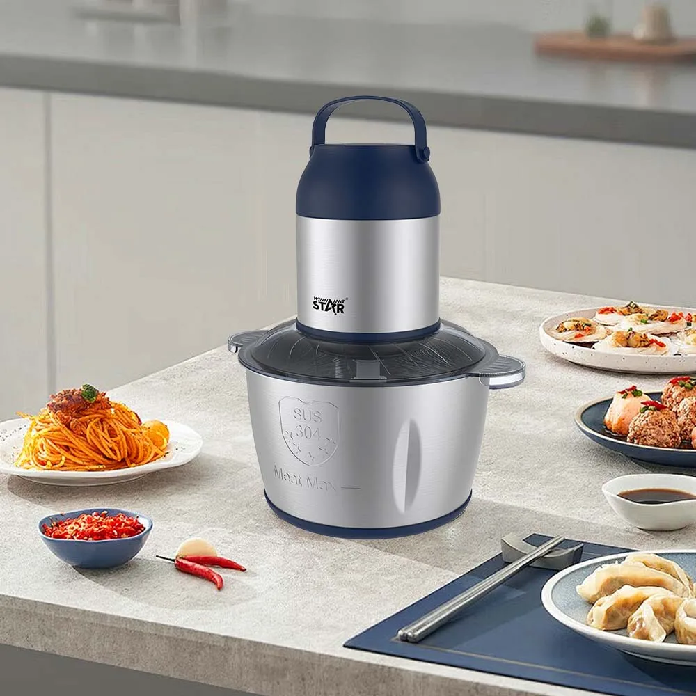 Winning Star ST-5564 2L 250W Meat Blender Food Processor Electric Food Chopper Vegetable Stainless Steel Commercial Meat Grinder