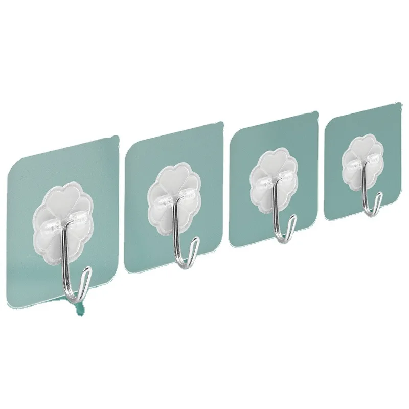 Wholesale Bathroom Wall Mounted PVC Hanger Hook Transparent Self Adhesive Hooks
