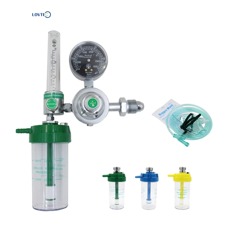 Lovtec Bullnose Cga540 Medical Oxygen Regulator Flowmeter with Bottle Concentrator