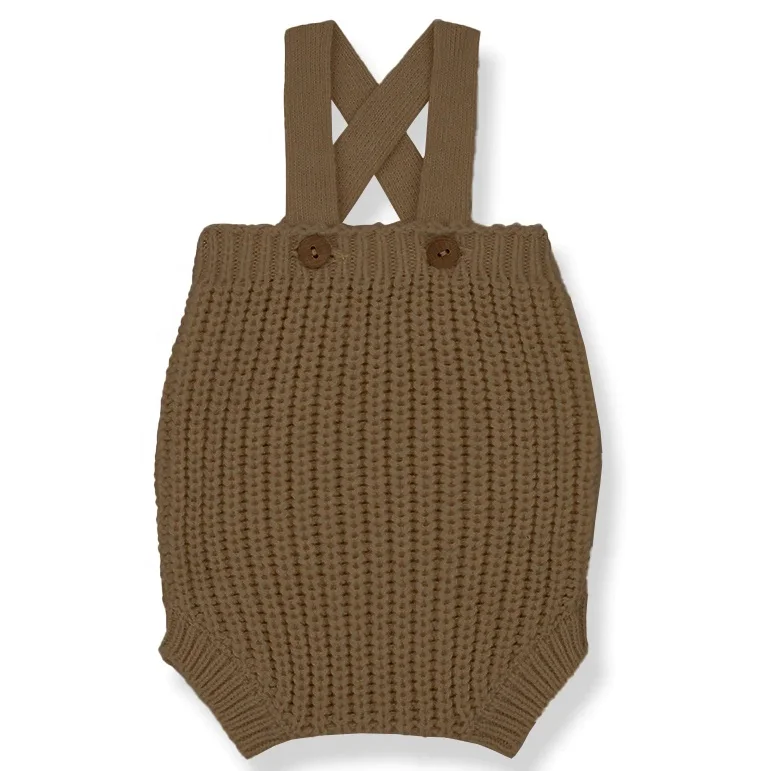 Wholesale High Quality Suspender Short Overall Knitwear Onesie Custom Brand Baby Clothes
