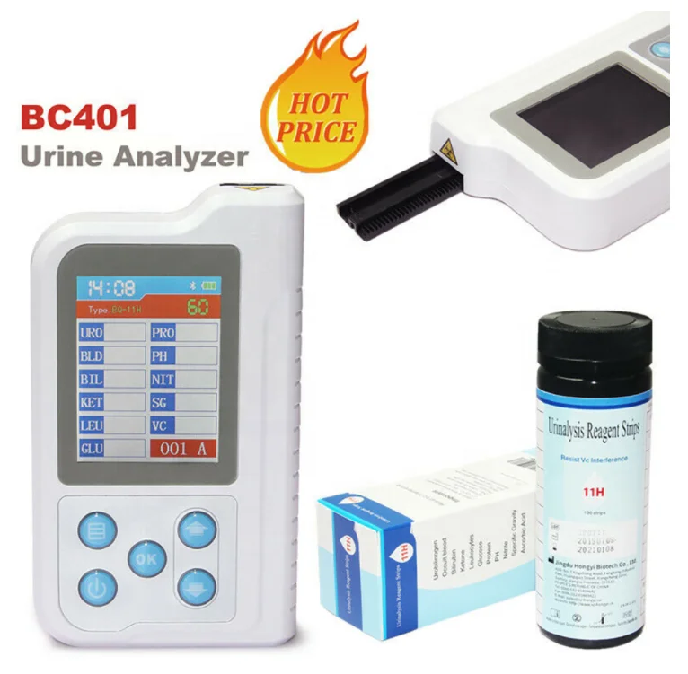 Линейный анализатор мочи CONTE BC401BT, анализатор мочи с ЖК-дисплеем, микроusb, анализатор мочи с интерфейсом BT