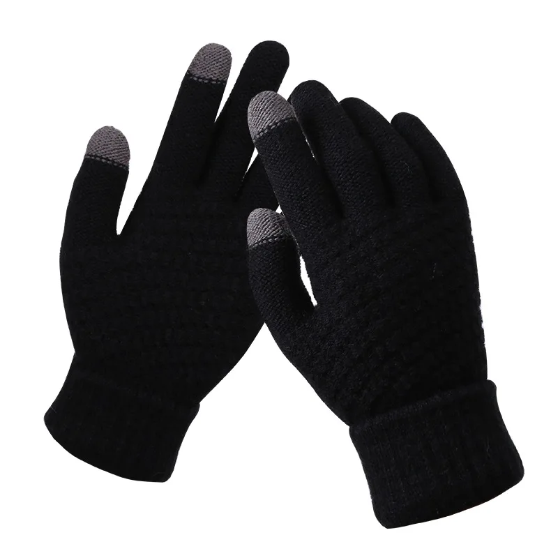 
2020 New Winter Magic Gloves Touch Screen Women Men Warm Stretch Knitted Wool Mittens Gloves 