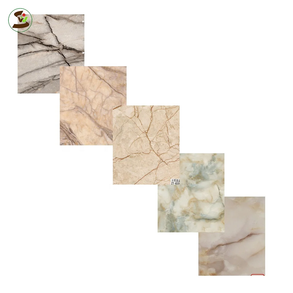 plastic fireproof pvc marble sheet / pvc wall panel for interior decoration