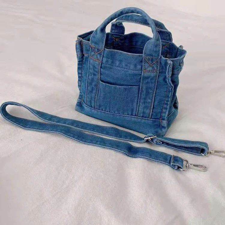 Italy Designer Denim Clutch Bag Ladies Western Purses Blue