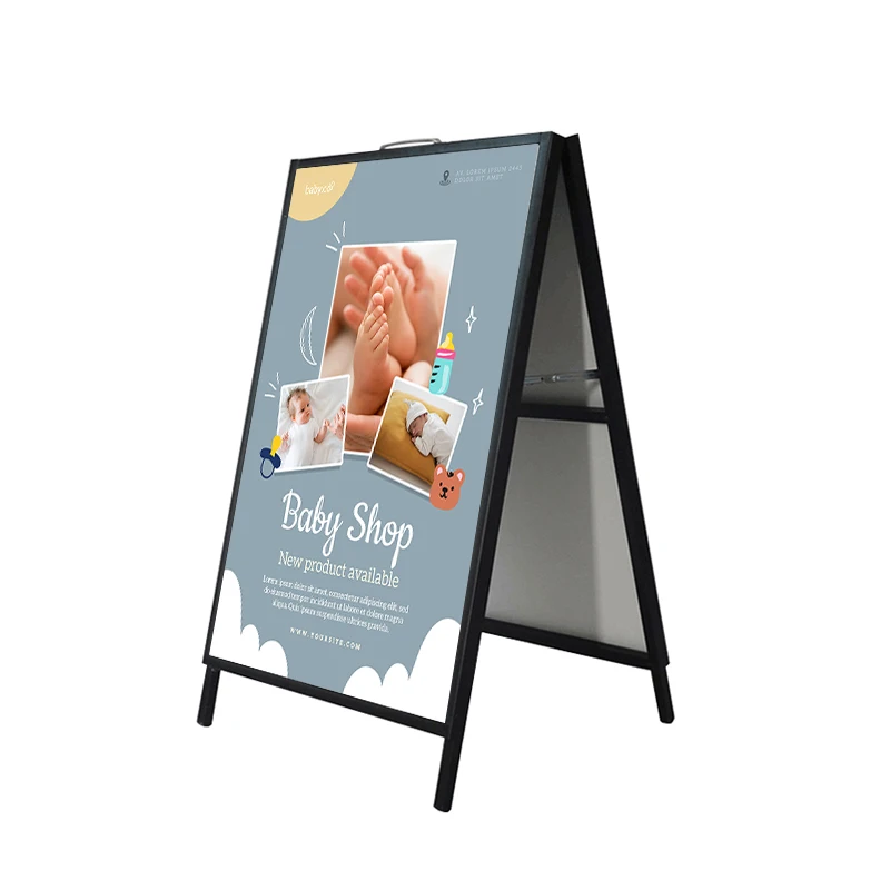 The hob flip cover portable outdoor exhibition show the sidewalks double-sided poster promotional display