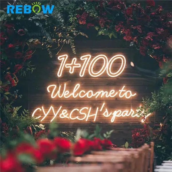 Rebow Flexible Led Board Wall Tube Signs Bar Palm Tree Neon Sign