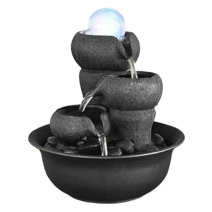 Indoor Living Room Office Desktop Decoration Business Gifts Landscape Resin Craft Feng Shui Ball Opening Ceremony Water Fountain