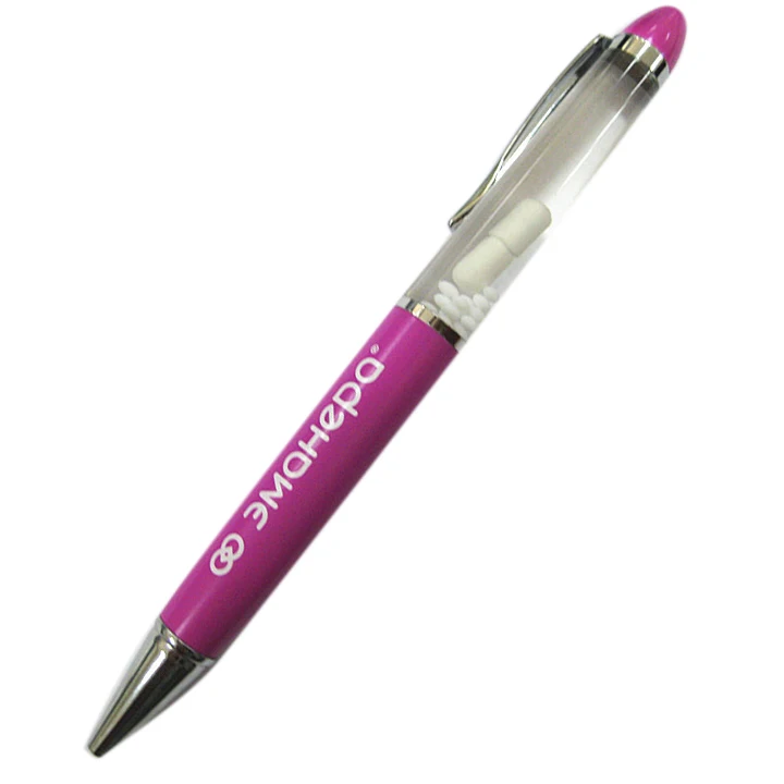 Custom Promotional White 3D liquid floating pen