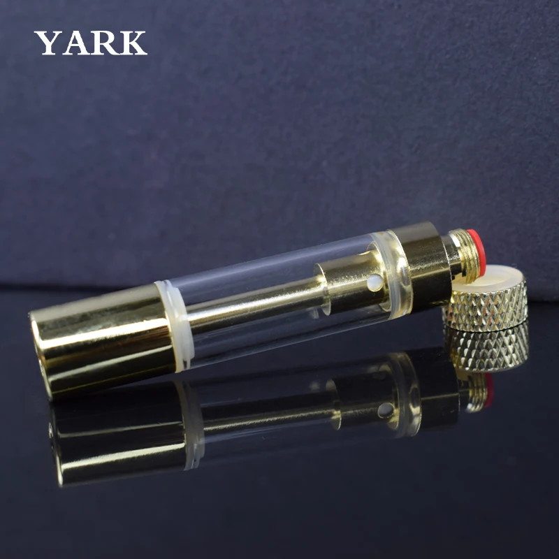 Customize Ceramic Coil 1 Gram Glass Atomizer Empty Thick Oil Carts No Leaking All Gold Cbd Cartridge Custom Packaging Box
