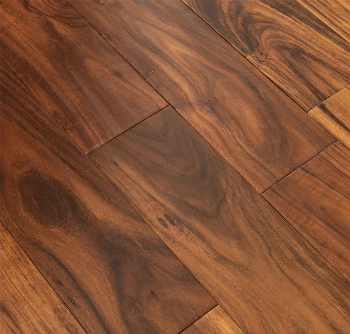 Modern color smooth waterproof full solid wood flooring Asian walnut with high quality