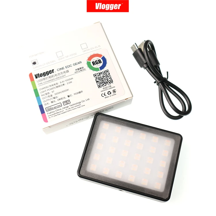 Wholesale Portable RGB to Nikon RGB light Pocket Led Fill Light Slr Camera Battery Charger Type-c Rechargeable Power Supply