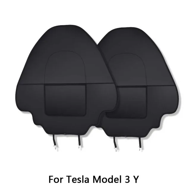ther Anti Kick Pad Anti Dirty  Protector Accessories Seat Cushion  PU Leather Car Cushion  For Tesla Model 3 / Y