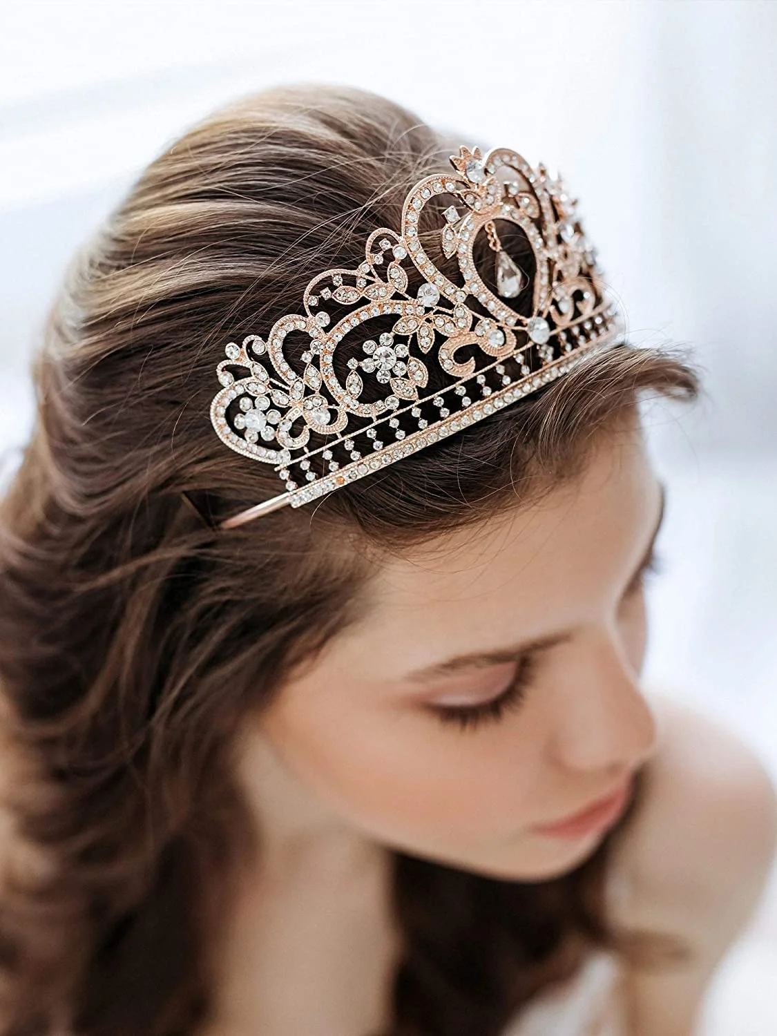 Wedding Crown Tiara Crystal Queen Crown for Women Rhinestone Bridal Crown Birthday Tiara for Girls Wedding Hair Accessories