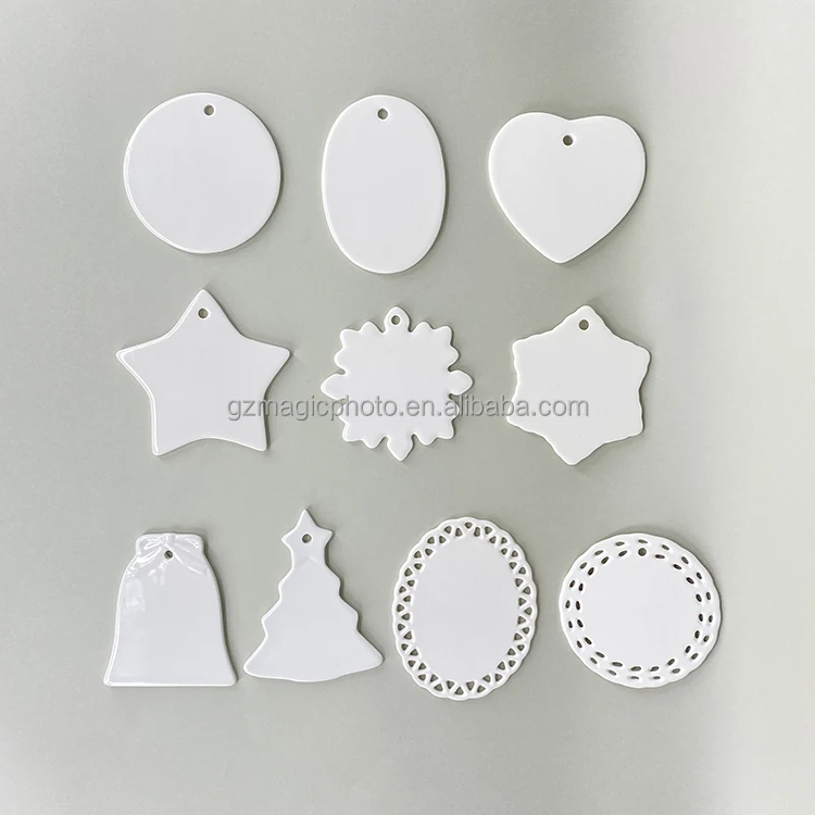 Ceramic Christmas Decoration Ornaments for Sublimation Blanks Ornaments Ceramic Decoration Ornaments