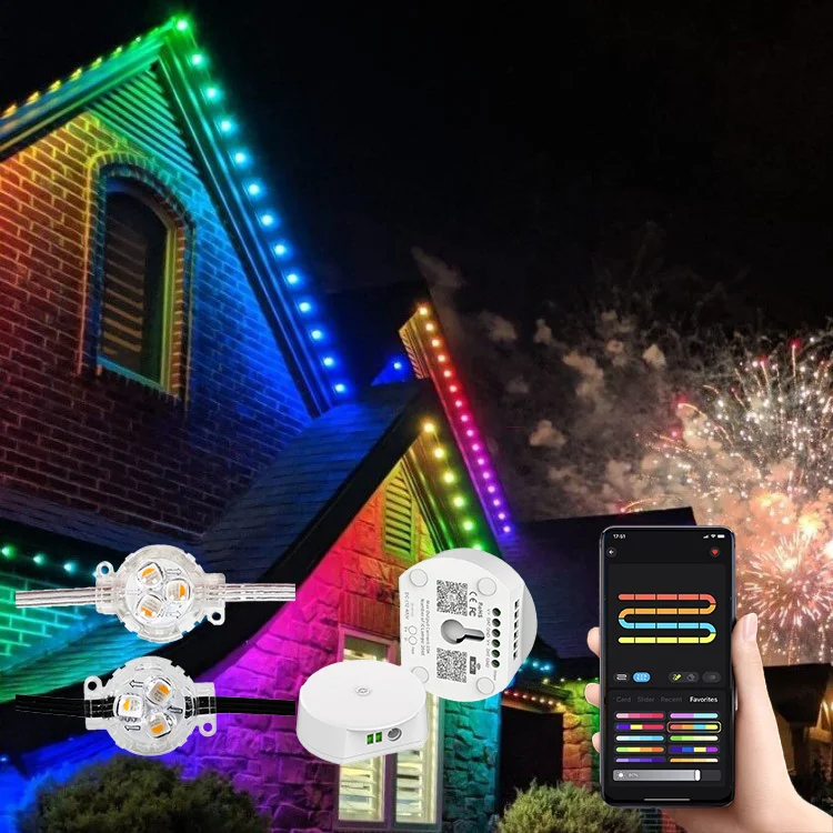 Low Voltage Lamp Permanent Christmas Intelligent Control System Holiday Building Facade Lighting Ic Rgb Ucs 1903 Lights String