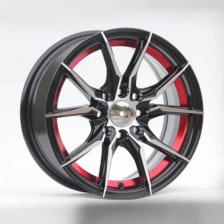 13 inch car rims ET10 PCD 4x100 machine face alloy wheel