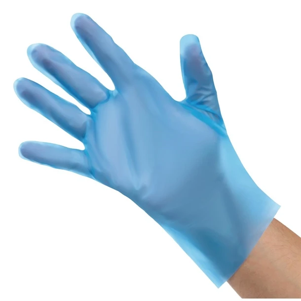 Latex Free Powder Free  TPE Poly Hybrid Disposable Gloves Plastic Gloves