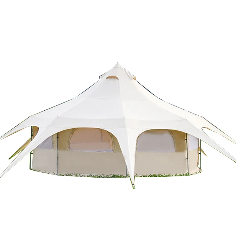 Luxury Mould-proof Waterproof 285gsm Cotton Canvas Bell Family Tent for Glamping