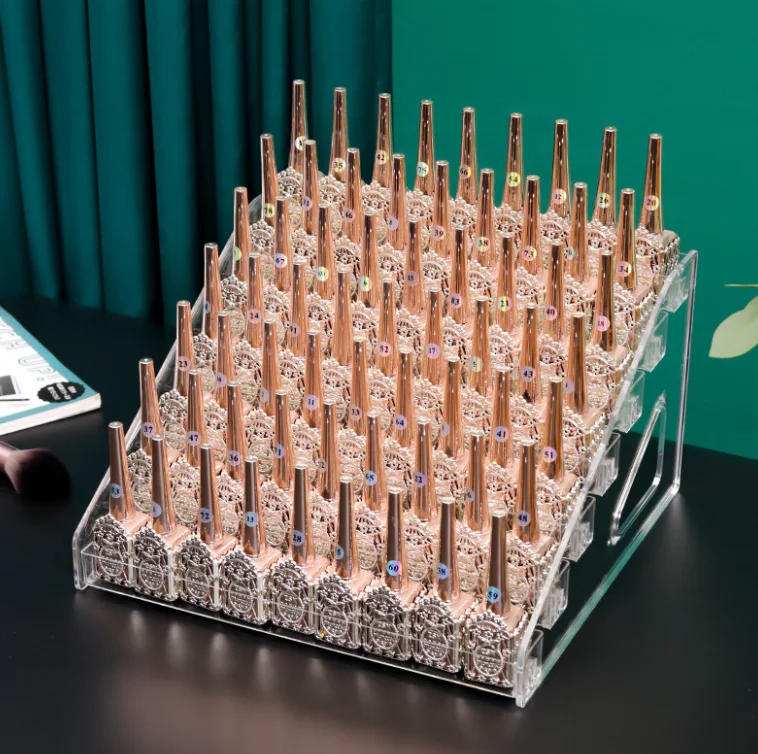 Красота от лучшего производителя акриловый изготовленный на заказ Съемная акриловый лак для ногтей стеллаж краски организатор ювелирные изделия дисплей хранение стойки стеллажи для выставки товаров