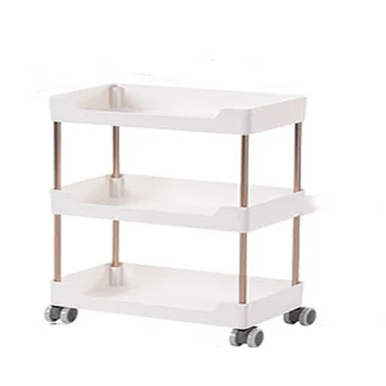 
3/4 tiers metal roller basket removable shelf kitchen cart trolley storage rack 