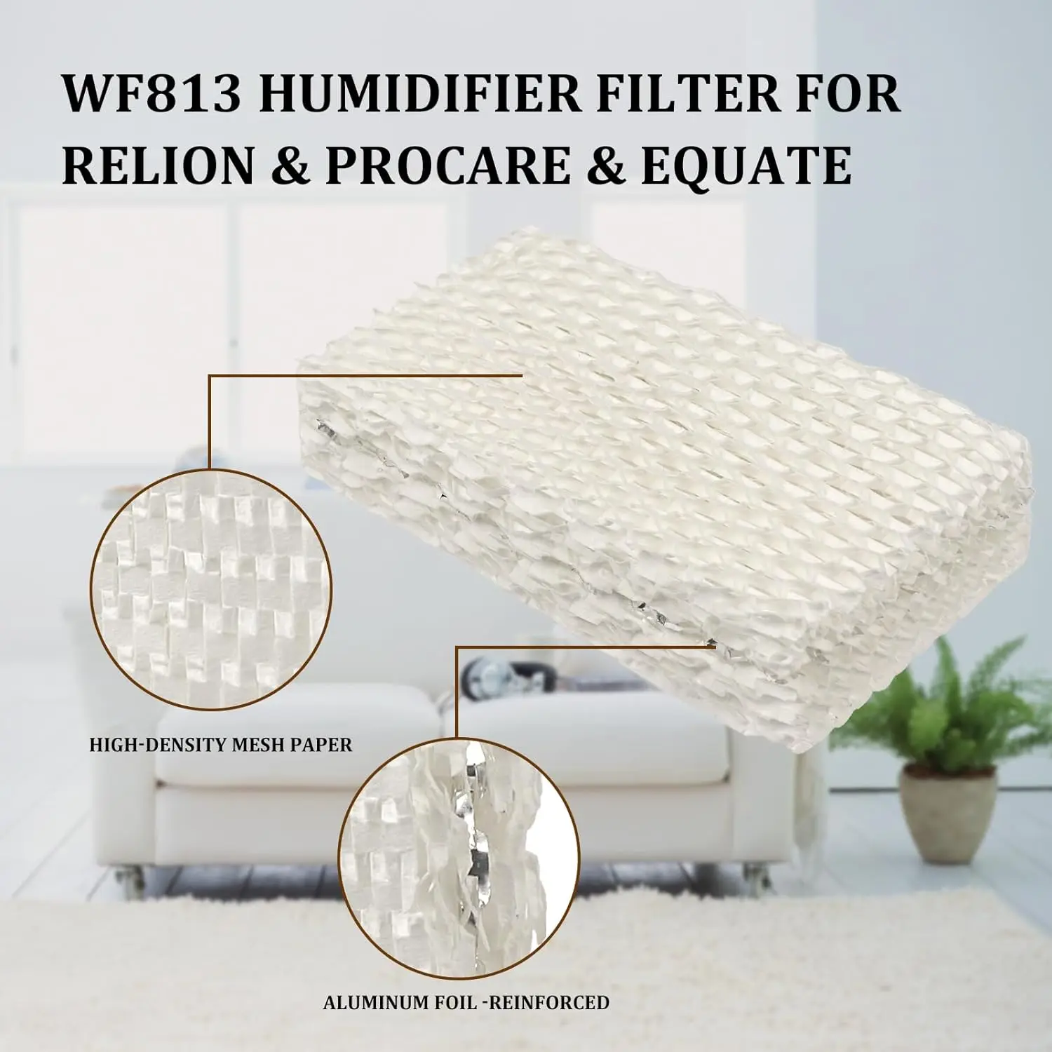 WF813 Humidifier Filter Replacement for RCM832 RCM-832N WF813 Air humidifier adapted to Procare PCWF813 Humidifier Wick Filter