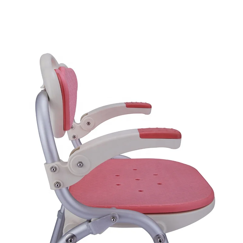 
Hot Selling Adjustable Foldable Bathroom Chair Elderly Shower Seat With Padded Cushion 