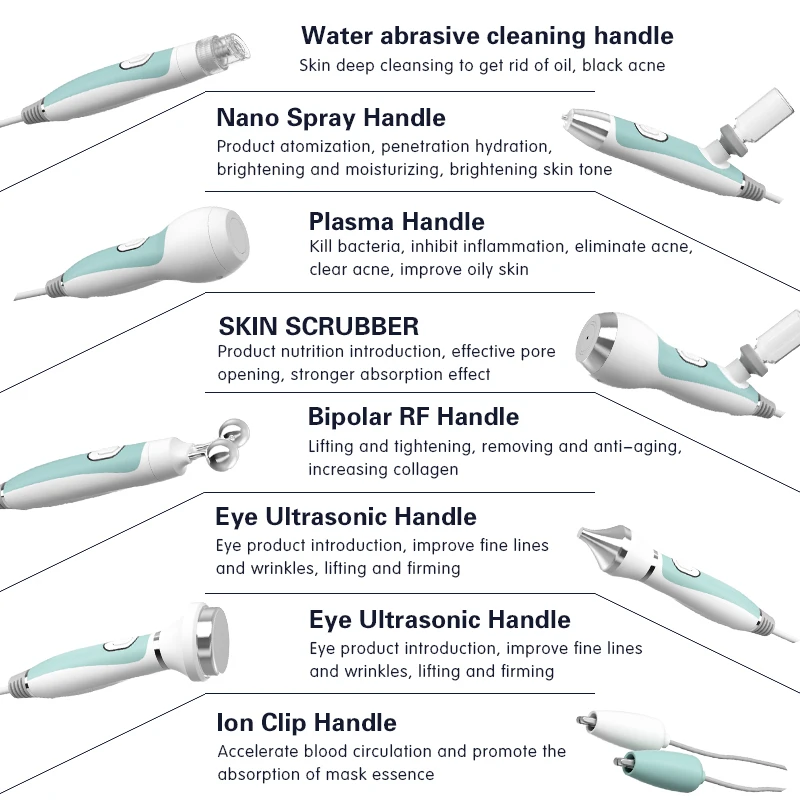 New Portable Facial Peeling Hydro Aqua 8 In 1 Microdermabrasion Hydra Oxygen Jet Machine