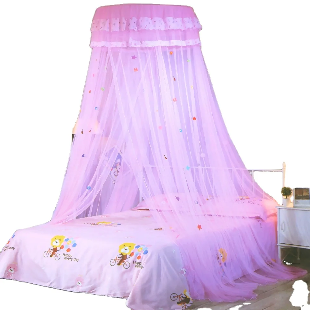 
Easy to Install Kids Baby Bedding Dome Bed Netting Canopy Lace Bed Canopy Dome hanging mosquito net Girls Room Decor 
