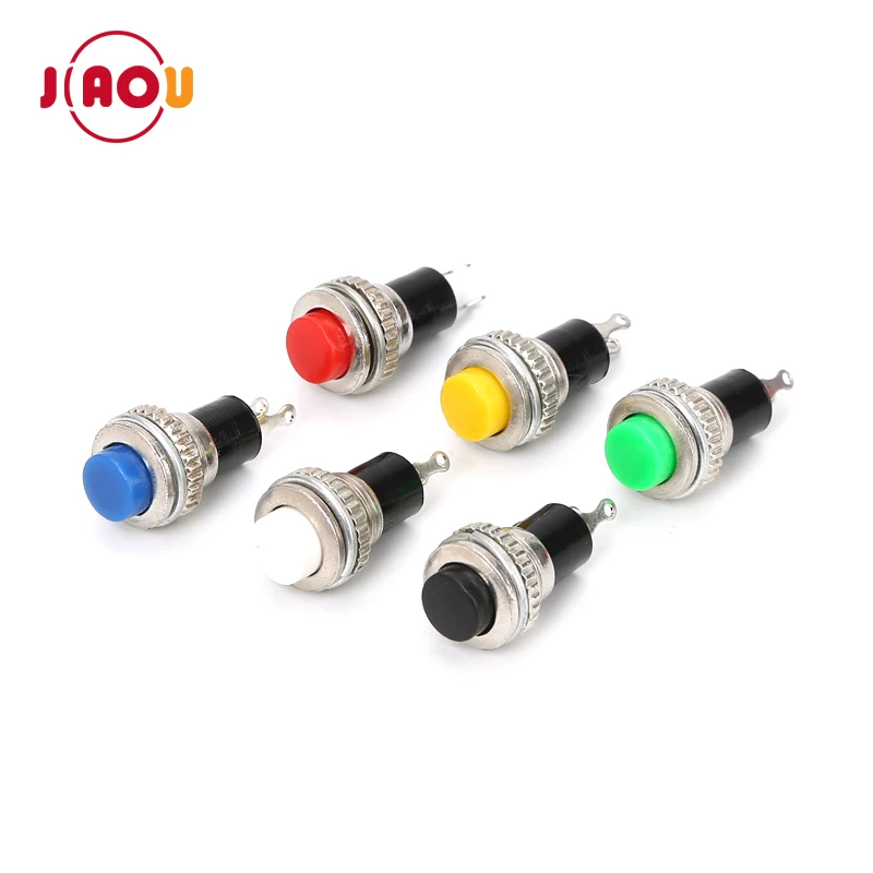 JIAOU YUEQING 10mm 2 Pin  Push button Switch DS-316