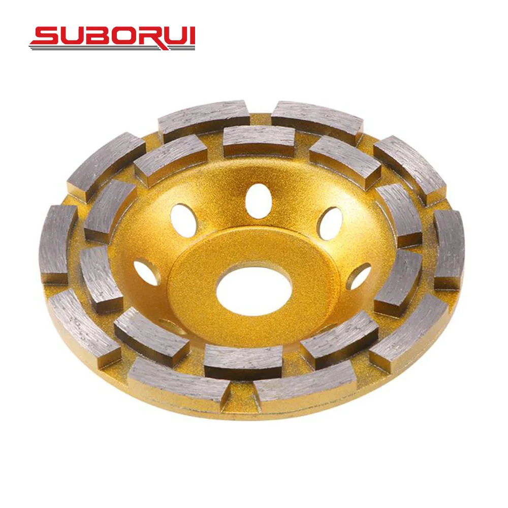 Factory OEM 125mm 5 inch diamond cup wheel grinding wheel with irregular tooth shape for concrete stone granite