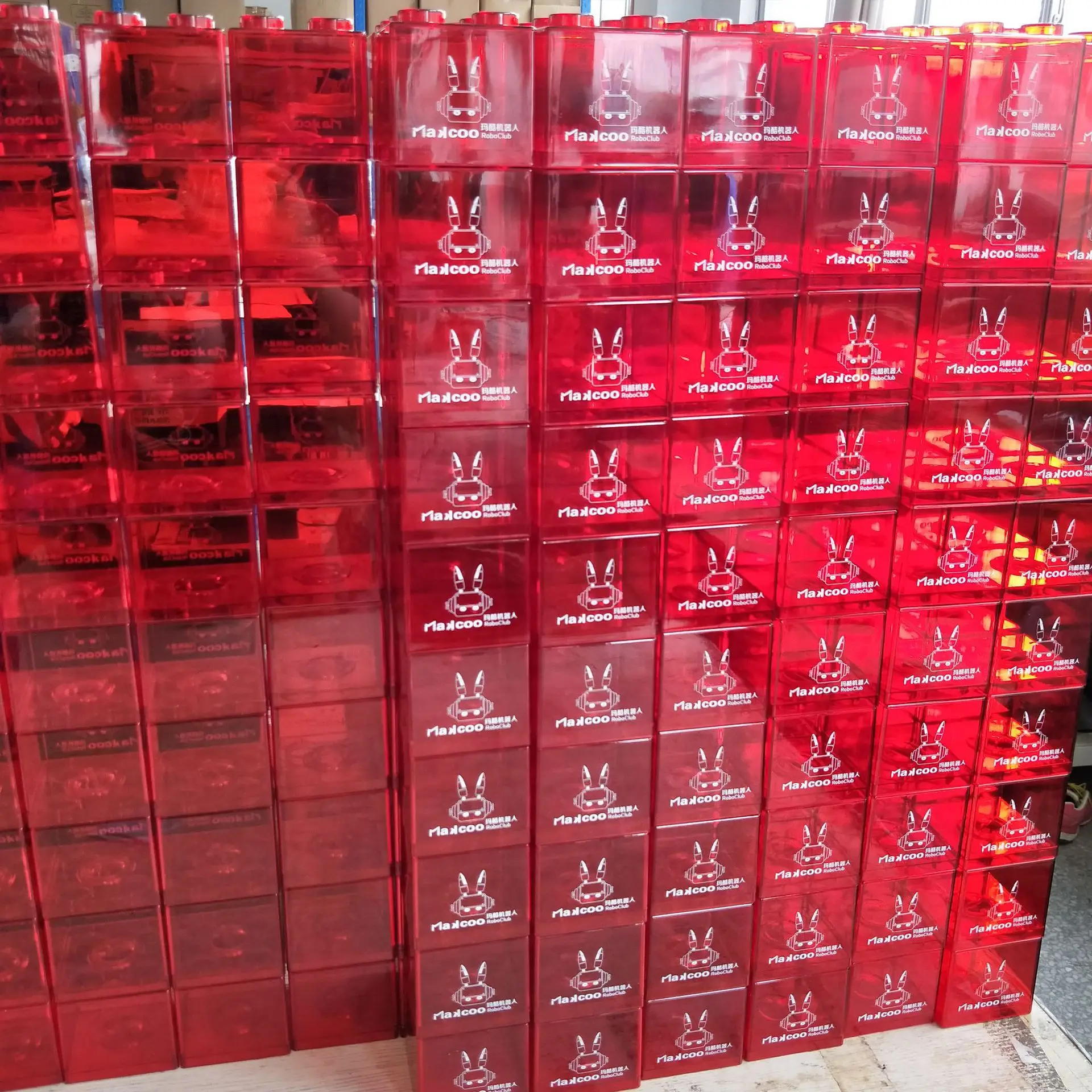 Transparent PS Alcancia Box Shaped Block Coin Bank Money Savvy Piggy Banks Money Boxes