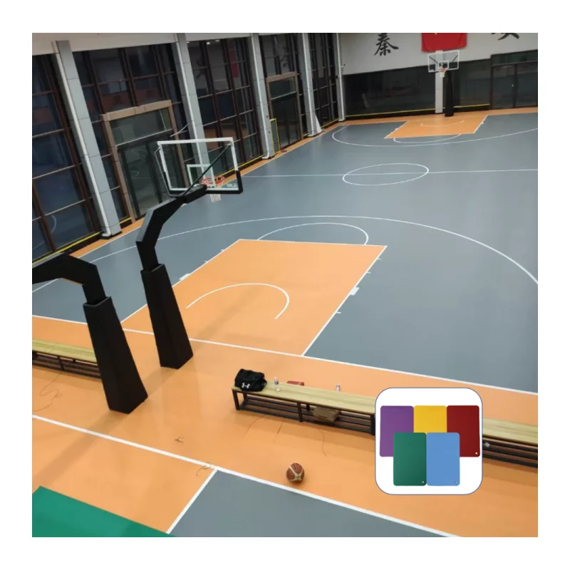 Паркет ПВХ пол для баскетбольной площадки пол и бадминтон пол и теннисный корт