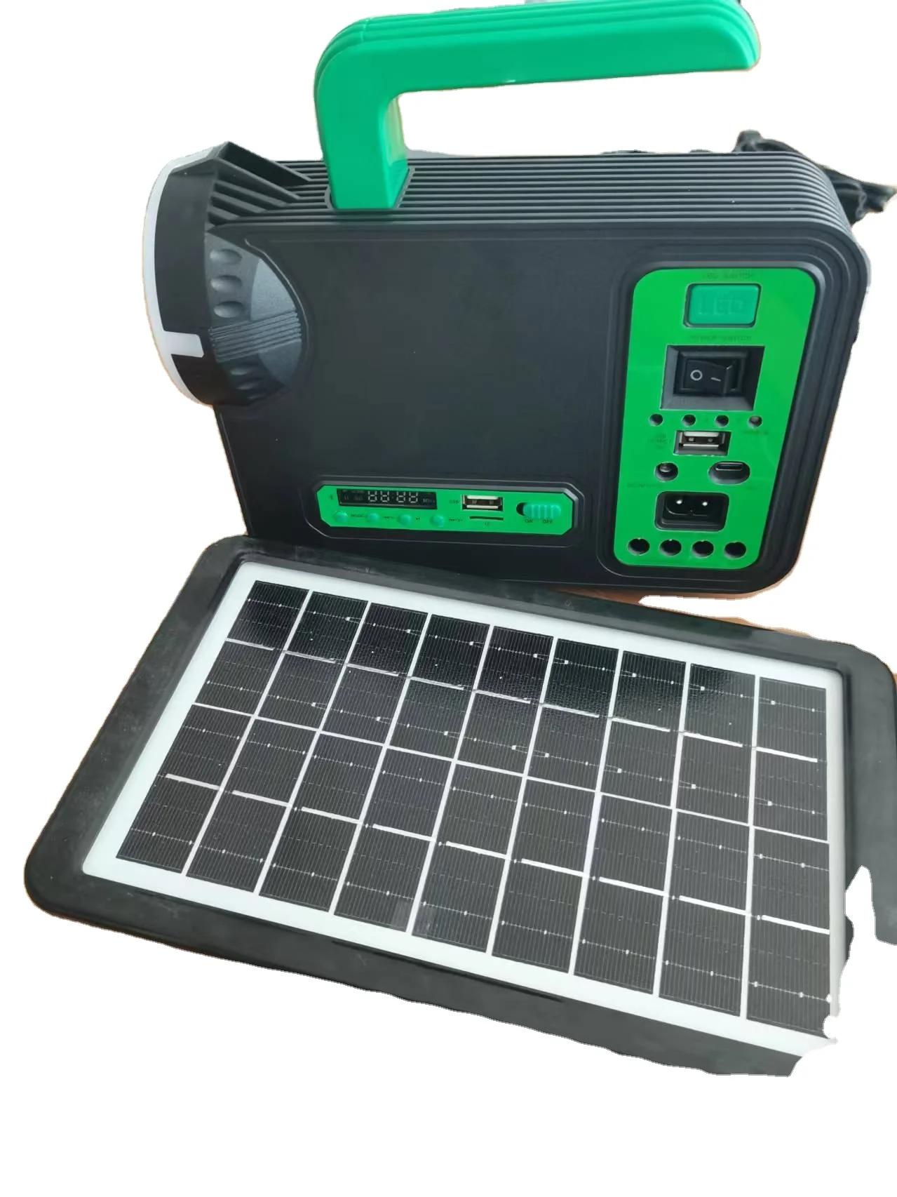 Hot Selling Home Electricity Supply LED Light with FM/MP3, Radio with Speaker Solar Lighting System emergency 6 w solar panel