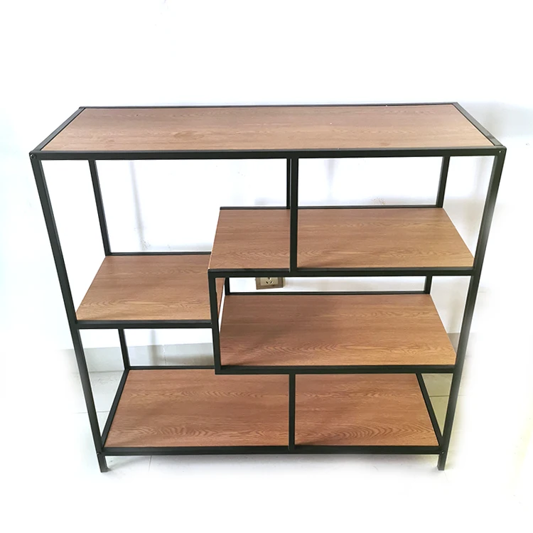 High quality Custom Design modern steel Ladder Shelving Unit metal 5 layer display rack metal bookshelf