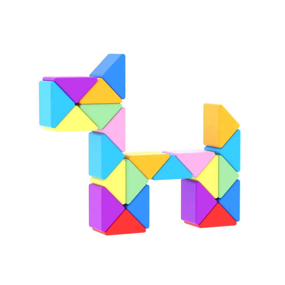 Sensory Toddler Magnets Cube Toys Magnetic Building Construction Blocks For Educational Toys