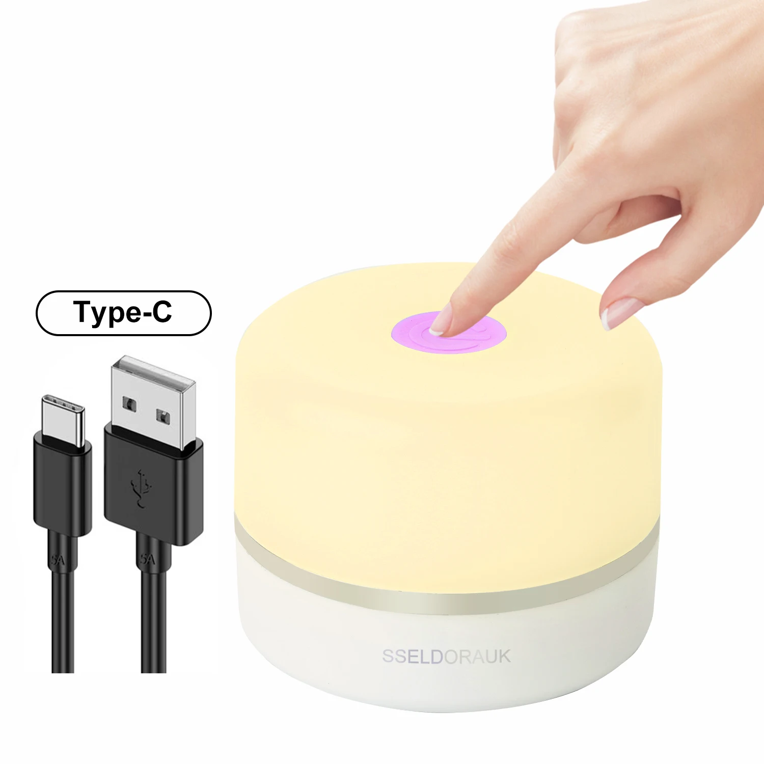 Умный комнатный светодиодный ночник с Usb-зарядкой сенсорный для детской комнаты освещение чтения в кровати