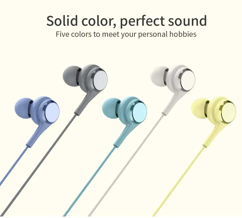 Hot Selling wired Handfree Headphone 3.5mm Wired Earphone In Ear Headset for Universal Smart Phone
