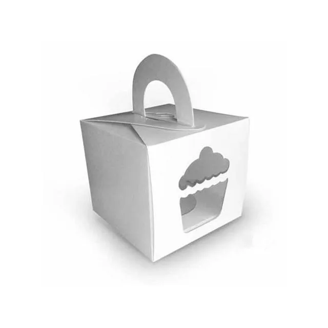 
Disposable custom beautiful design paper donuts / cake / tart packaging box with pvc window 