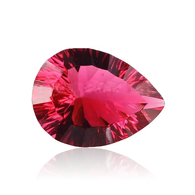 В форме капли синтетический рубиновый камень 5 #12 мм * 12