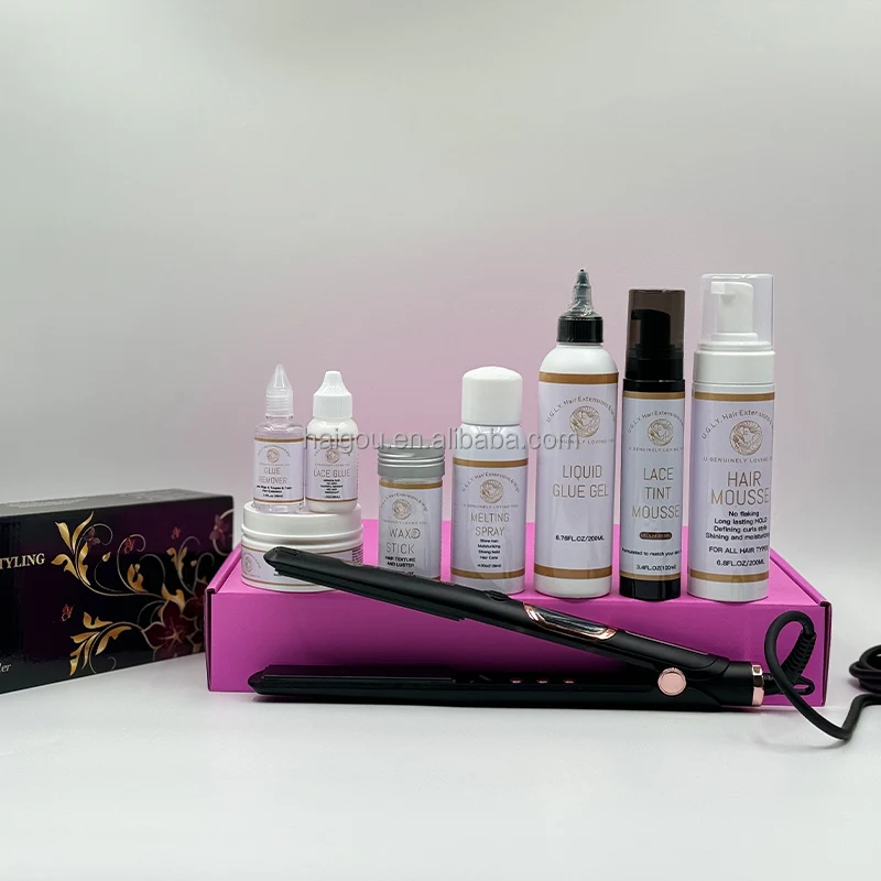 Electric Hot Comb straightener Hair Band lace glue gel Lace Melting Spray hair baby Foam Wax Stick For Natural Black Hair Wig