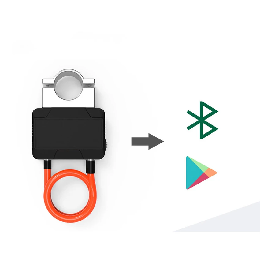 Qusart Cycling Cable Smart Mounted Bike Gps U Lock Anti-cutting Bicycle U Lock For Bike Motorcycle Electric Bicycle