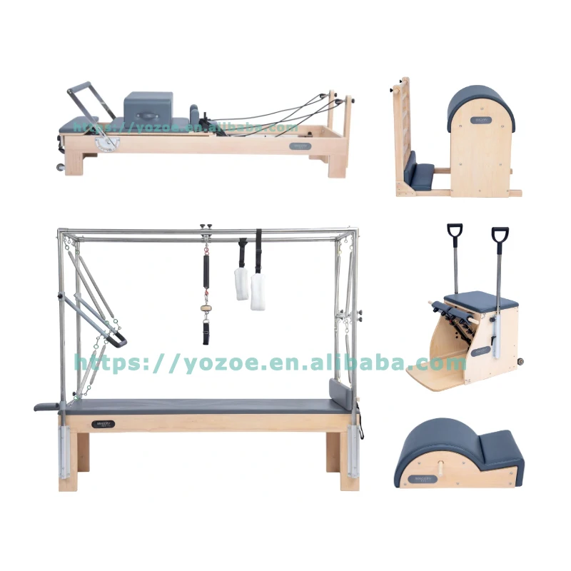 Reformer pilates gym equipment fitness 2022 Newest Pilates Reformer Equipment With half Aluminium foldable reformer