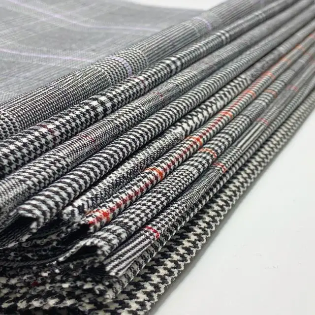 Лидер продаж, Классическая эластичная ткань в клетку с крашеной нитью, женские брюки, леггинсы и блейзеры