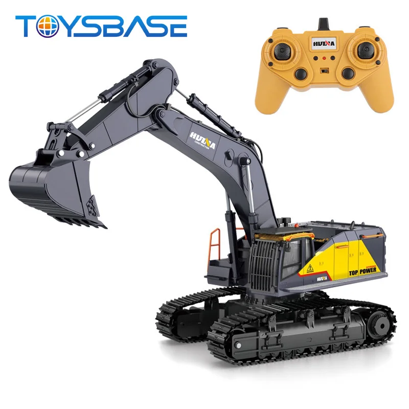 Полнофункциональный корпус из сплава Rc 1/14 Huina 1592 экскаватор с дистанционным управлением 22 канала 2 4 ГГц инженерный строительный грузовик