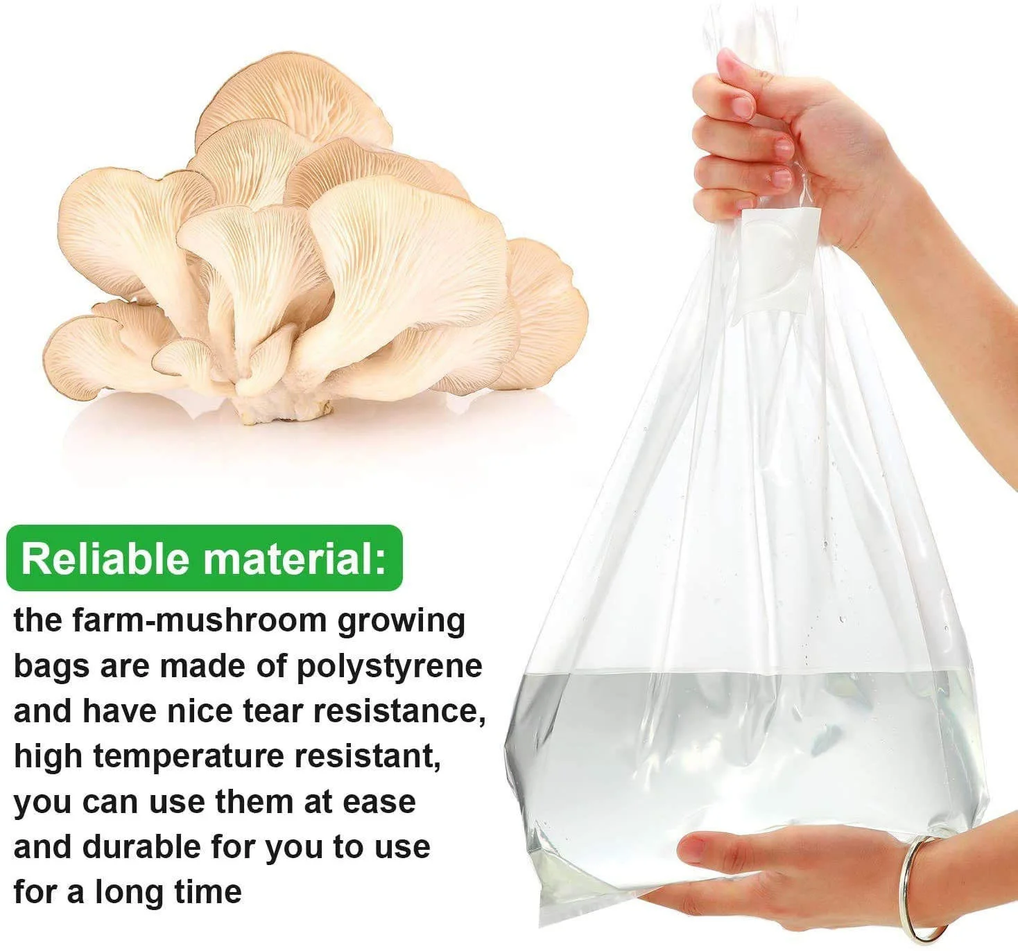 0.2 Micron Filter Cultivation Bags Custom Size Plastic Mushroom Spawn Grow Bag